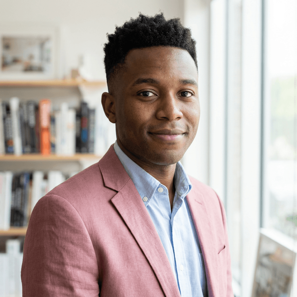 James Carter, male business owner in his late 30s, professional appearance